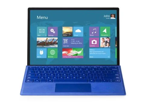 Convertible laptop computer with operating system Convertible laptop compu... Stock Photos