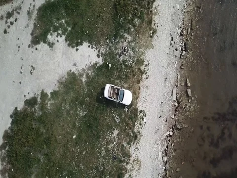 Convertible at sea 스톡 동영상 80794608