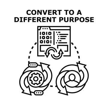 Converting data to different purpose strategy Illustration
