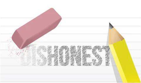 Converting dishonest to honest concept Stock Illustration
