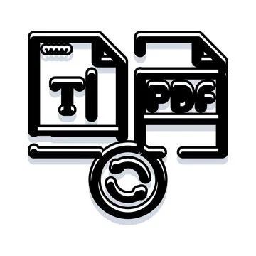 Converting file formats between text and pdf documents イラスト素材