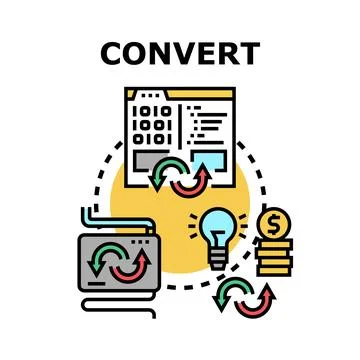 Converting ideas into digital revenue stream Stock Illustration