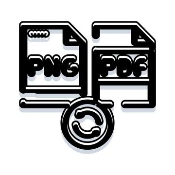 Converting image files from png to pdf format 스톡 일러스트