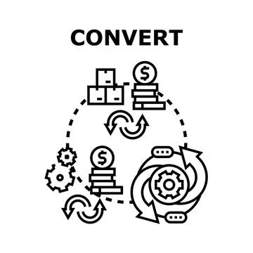 Converting products and data into financial profit Stock-Illustration