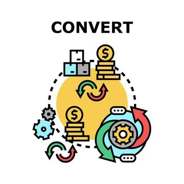 Converting products and data into financial profit Ilustración de archivo