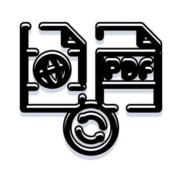 Converting web page or html file to pdf Illustrazione stock
