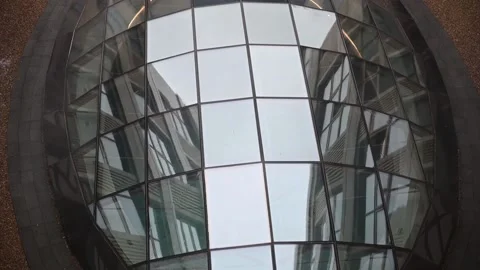 Convex drop-shaped window. Stock Footage 194691788