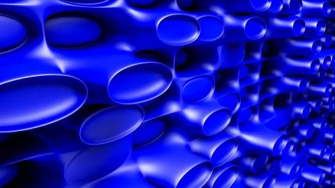 Convex figures three-dimensional background. abstract illustration. 3d RENDERING Stock Illustration