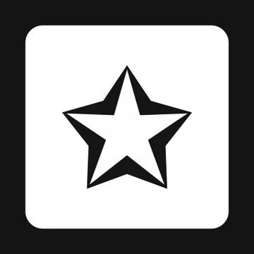 Convex five pointed celestial star icon Stock Illustration