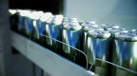 Conveyer CANS Stock Footage 788731