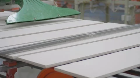 Conveyer line for production ceramic tile Stock Footage 344170477