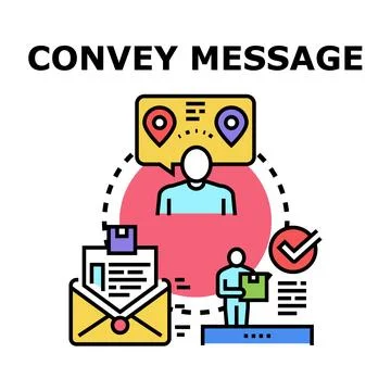 Conveying message communication and delivery concept Stock Illustration