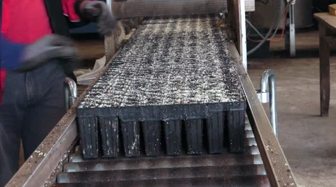 Conveyor and workers' hands Stock Footage 46477706