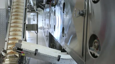 Conveyor at the bakery Stock Footage 59772193