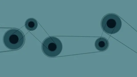 Conveyor belt animation in flat design. Manufacturing process at factory. Stock Footage 72389395