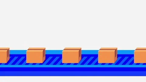 Conveyor Belt Boxes Stock Footage 333116262