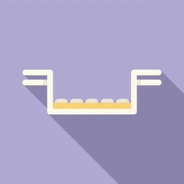 Conveyor belt carrying round objects in factory Stock Illustration