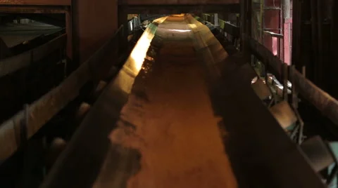 Conveyor belt closeup Stock Footage 52857031