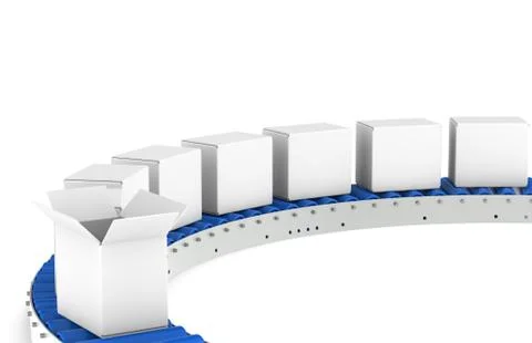 Conveyor Belt, Front View Stock Illustration