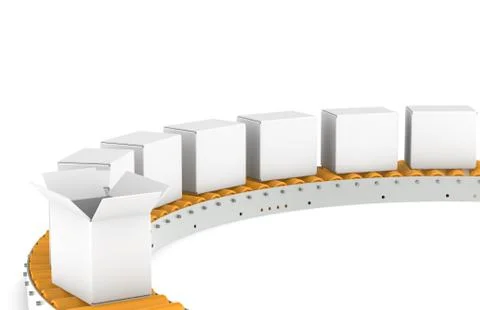 Conveyor Belt, Front view Illustrazione stock