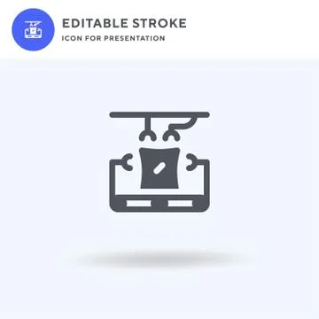Conveyor Belt icon vector, filled flat sign, solid pictogram isolated on whit Stock Illustration