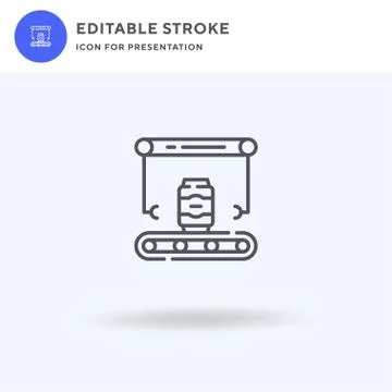 Conveyor Belt icon vector, filled flat sign, solid pictogram isolated on whit イラスト素材