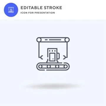 Conveyor Belt icon vector, filled flat sign, solid pictogram isolated on whit イラスト素材