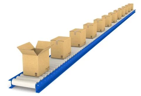 Conveyor Belt. Stock Illustration