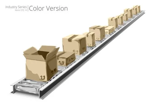 Conveyor Belt. Stock Illustration