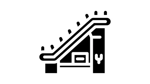 Conveyor belt manufacturing engineer glyph icon animation Stock Footage 326744454