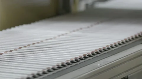 Conveyor belt of paper Vídeo Stock 60935569