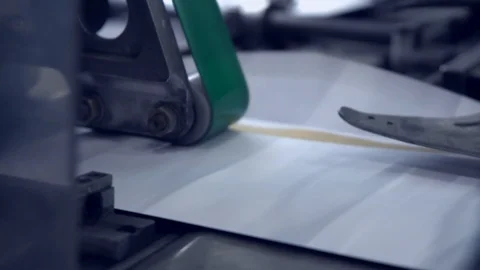 Conveyor belt with postal envelope Stock Footage 111910927