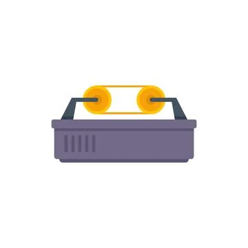 Conveyor belt system transporting materials in factory Stock Illustration