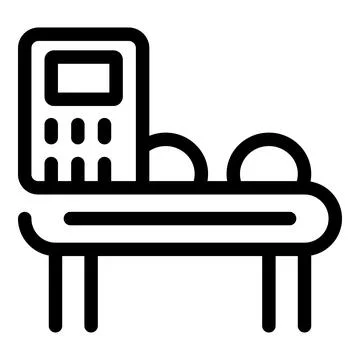 Conveyor belt system transporting round objects in factory 스톡 일러스트