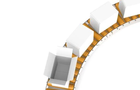 Conveyor Belt. Top view Stock Illustration