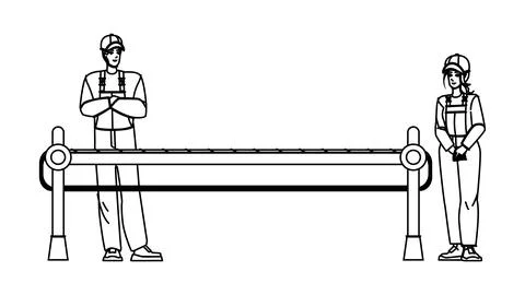 Conveyor belt vector Illustration