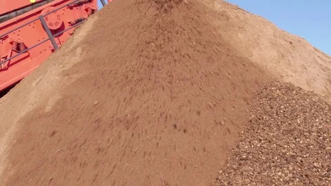 Conveyor belts (transport and sorting of rock) Stock Footage 80561709