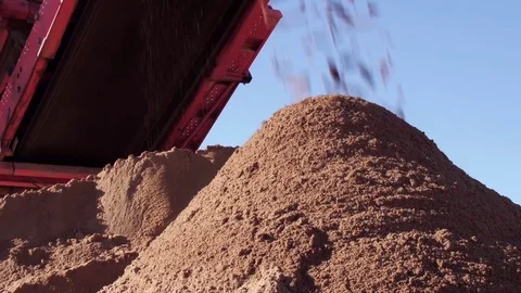 Conveyor belts (transport and sorting of rock) Stock Footage