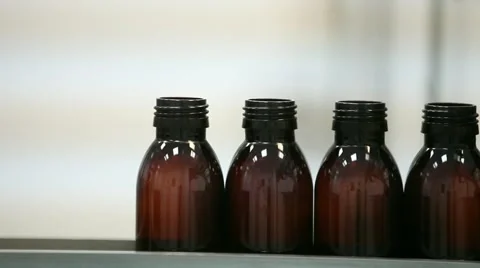 Conveyor with bottles Stock Footage 56441300