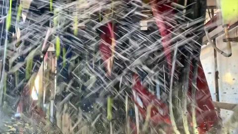 Conveyor car wash process, view from inside the vehicle Stock Footage 338038113