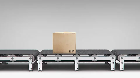 Conveyor with carton animation Stock Footage 37630947