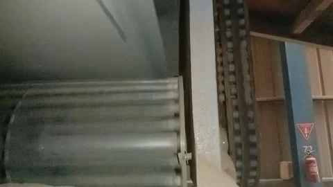 Conveyor chain rotation Stock Footage 294203576