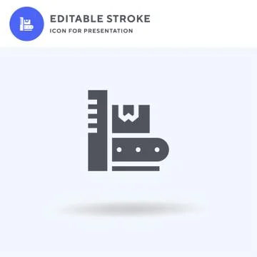 Conveyor icon vector, filled flat sign, solid pictogram isolated on white, lo イラスト素材