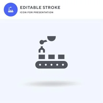 Conveyor icon vector, filled flat sign, solid pictogram isolated on white, logo イラスト素材