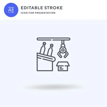 Conveyor icon vector, filled flat sign, solid pictogram isolated on white, logo イラスト素材