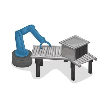 Conveyor Illustration 库存插图