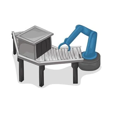 Conveyor Illustration 库存插图