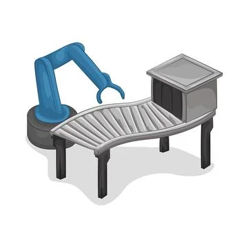 Conveyor Illustration 스톡 일러스트