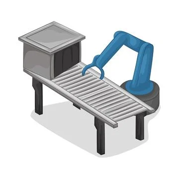 Conveyor Illustration Illustrazione stock