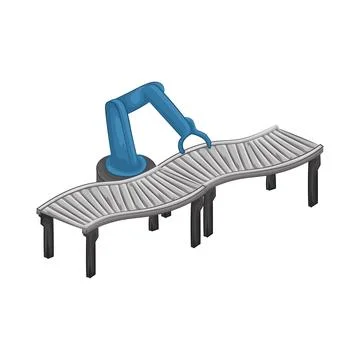Conveyor Illustration 库存插图